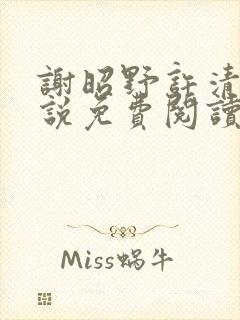 谢昭野许清欢小说免费阅读最新章节