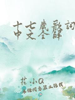 十七岁歌词谐音中文全解