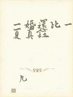 一婚还比一婚高夏真钰