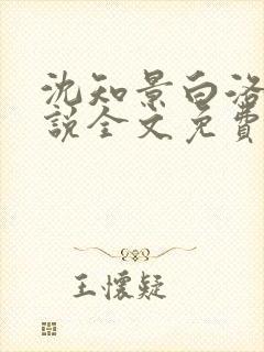 沈知景白洛洛小说全文免费阅读