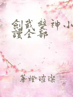 剑武双神小说阅读全部