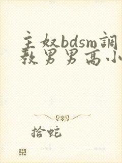 主奴bdsm调教男男高小说