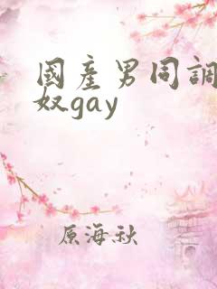 国产男同调教男奴gay