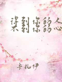 得到你的人却得不到你的心歌曲