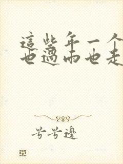 这些年一个人风也过雨也走什么歌