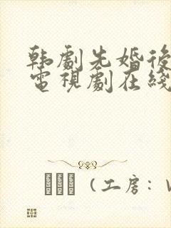 韩剧先婚后爱的电视剧在线看