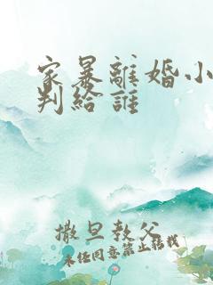 家暴离婚小孩会判给谁