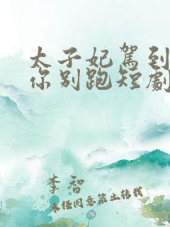 太子妃驾到总裁你别跑短剧全集免费观看