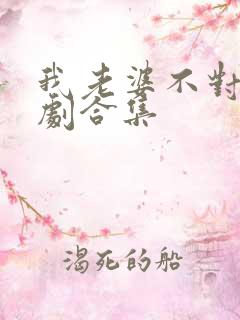 我老婆不对劲短剧合集