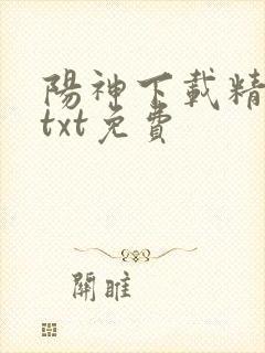 阳神下载精校版txt免费