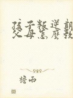 孩子叛逆期有骂父母怎么教育