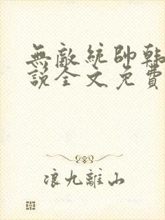 无敌统帅韩绝小说全文免费阅读