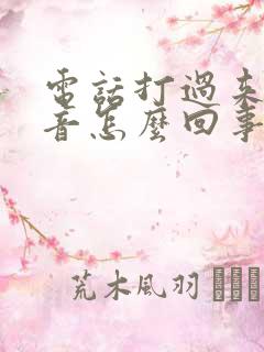 电话打过来没声音怎么回事