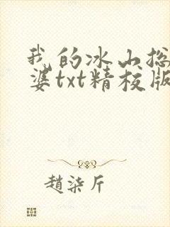 我的冰山总裁老婆txt精校版