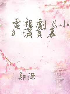 电视剧《小娘惹》演员表