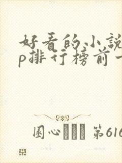 好看的小说app排行榜前十名