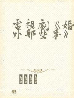 电视剧《婚里婚外那些事》