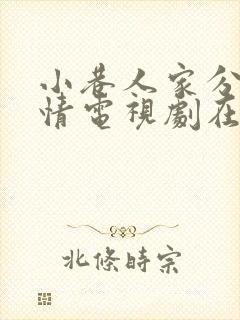 小巷人家分集剧情电视剧在线观看