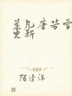 叶凡唐若雪今日更新