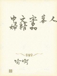 中文字幕人妻少妇精品