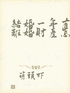 结婚一年有小孩离婚财产怎么分