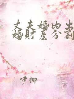 丈夫婚内出轨离婚财产分割