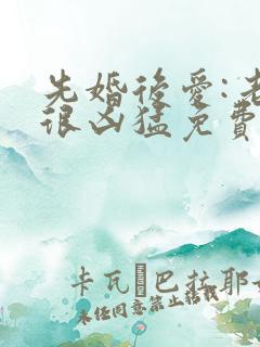 先婚后爱:老公很凶猛免费阅读全