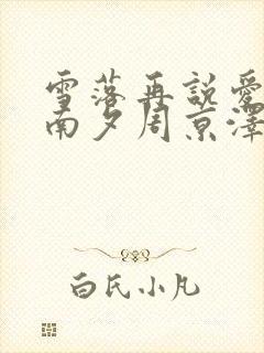 雪落再说爱你宋南夕周京泽