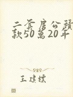 二套房公积金贷款50万20年月供多少