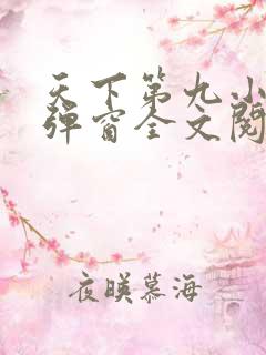 天下第九小说无弹窗全文阅读
