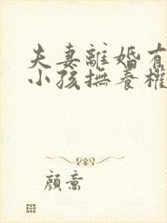 夫妻离婚有两个小孩抚养权怎么判