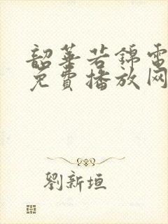 韶华若锦电视剧免费播放网站