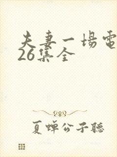 夫妻一场电视剧26集全
