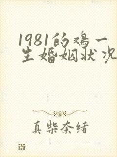 1981的鸡一生婚姻状况