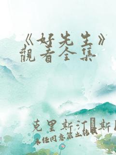 《好先生》免费观看全集