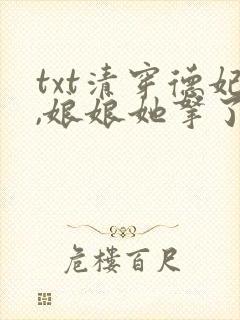 txt清穿德妃,娘娘她拿了躺赢剧本