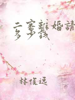 二审离婚请律师多少钱