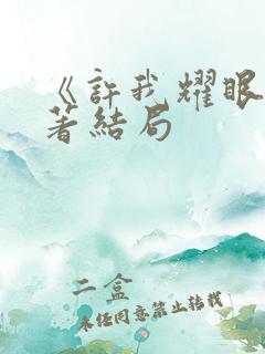 《许我耀眼》原著结局