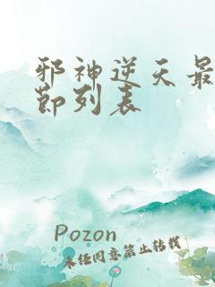 邪神逆天最新章节列表