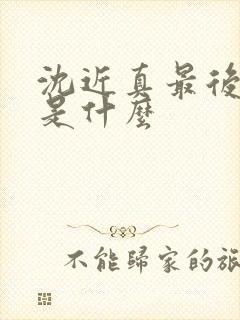 沈近真最后结局是什么