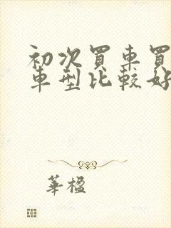 初次买车买什么车型比较好