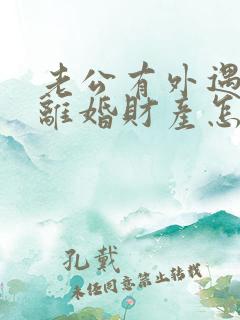 老公有外遇起诉离婚财产怎么分割