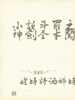 小说斗罗之灵珠神剑全本阅读