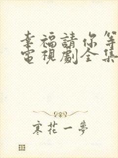 幸福请你等等我电视剧全集免费观看微信