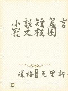 小说短篇言情甜宠文校园