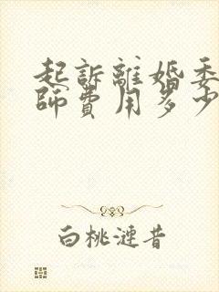 起诉离婚委托律师费用多少钱