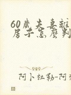 60岁夫妻离婚房子怎么判