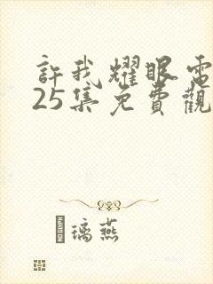 许我耀眼电视剧25集免费观看