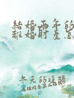 结婚两年的夫妻离婚财产怎么分配