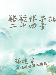 骆驼祥子批注第二十四章